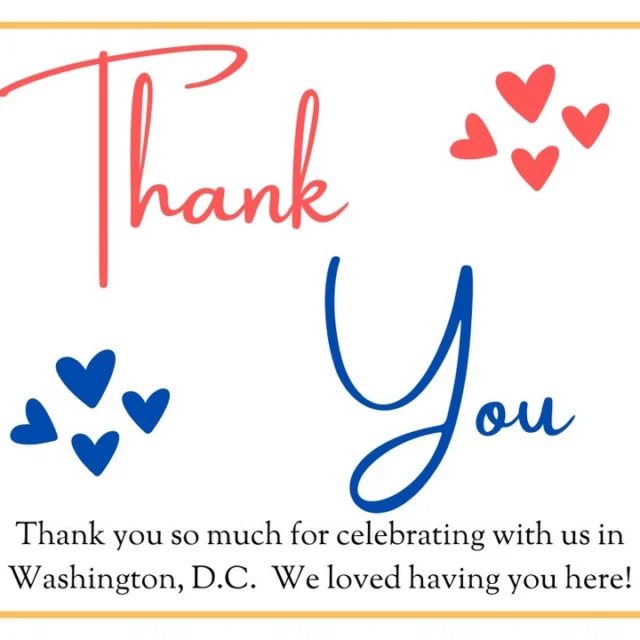 Your Washington, D.C. hosts would like to thank everyone in the family who made it to this year's reunion. We had a chance to see old friends, make new friends, and share memories together as a family!